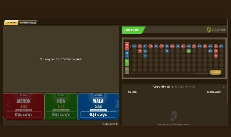 Cách Chơi Đá Gà Sabong Tại HB88 Dễ Thắng Nhất Cho Bet Thủ 2 Giao diện đặt cược đá gà Sabong tại HB88